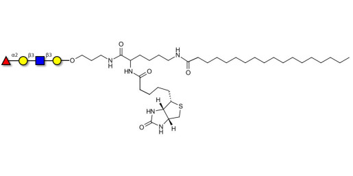 Blood group H antigen tetraose type 1 linked to biotin and stearic chain (Linker-BT-STEA A) - Blood group H tetrasaccharide type I ; 