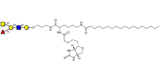 Blood group A antigen pentaose type 2 linked to biotin and stearic chain (Linker-BT-STEA A)