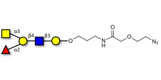 Blood group A antigen pentaose type 2 with terminal azide (Linker-N3 B)