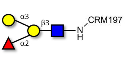 Blood group B antigen tetraose type 1 grafted on CRM197
