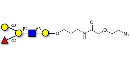 Blood group B antigen pentaose type 2 with terminal azide (Linker-N3 B)