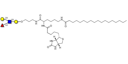 Lewis x (Lex) tetraose linked to biotin and stearic chain (Linker-BT-STEA A)
