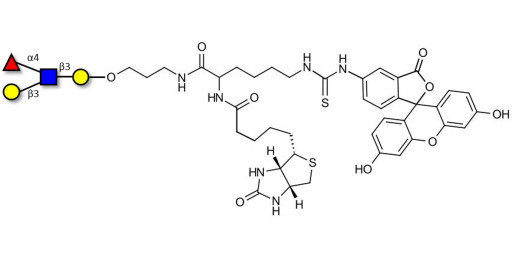 Lewis a (Lea) tetraose linked to biotin and fluorescein (Linker-BT-FLUO A)