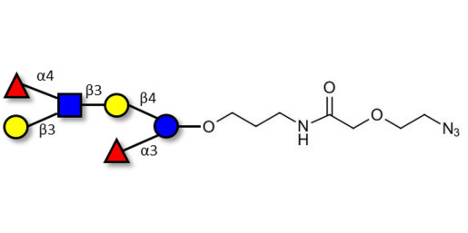 Lewis a (Lea) hexaose / Lacto-N-difucohexaose II (LNDFH II) with terminal azide (Linker-N3 B)