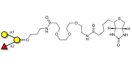 Blood group B antigen triose linked to biotin (Linker-BT C)