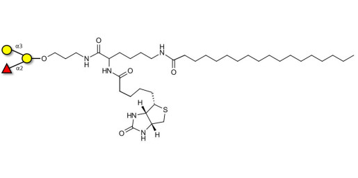 Blood group B antigen triose linked to biotin and stearic chain (Linker-BT-STEA A)