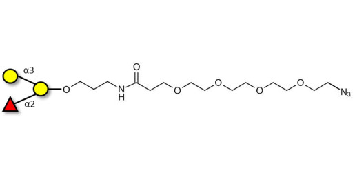 Blood group B antigen triose with terminal azide (Linker-N3 A)