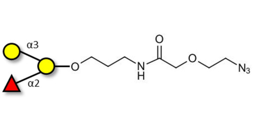 Blood group B antigen triose with terminal azide (Linker-N3 B)