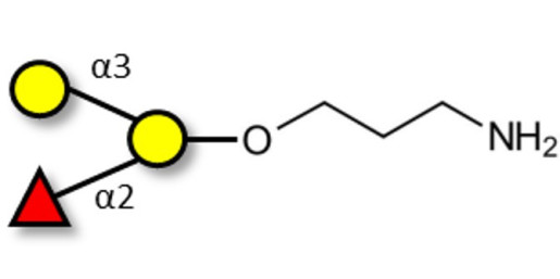 Blood group B antigen triose with free terminal amine (Linker-NH2 A)