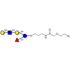 Lacto-N-fucopentaose VI (LNFP-VI) with terminal azide (Linker-N3 B)