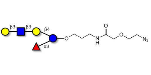 Lacto-N-fucopentaose V (LNFP V) with terminal azide (Linker-N3 B)