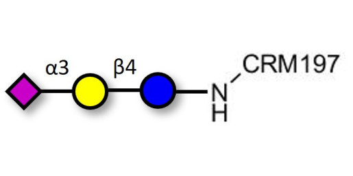 3'-Sialyllactose (3'-SL) / GM3 Ganglioside oligosaccharide grafted on CRM197 - 3'SL; N-Acetylneuraminoyllactose; (2, 3')-a-Sialyllactose; 3'-a-Sialyllactose; a-Neu5Ac-(2-3)-/3-D. Gal-(1-4)-D-Glc; 3'-N-Acetylneuraminyl-D-lactose
