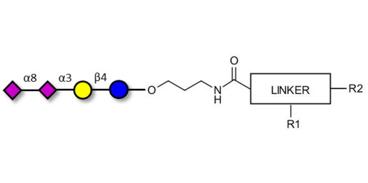 GD3 Ganglioside oligosaccharide / Disialyl lactose (DSL) with customizable dual functionalization  - Disialyl lactose ;DS-L
