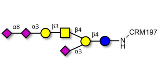 GT1a Ganglioside oligosaccharide grafted on CRM197