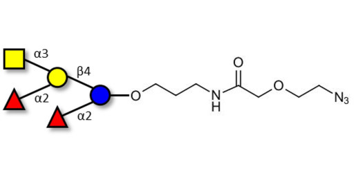 Fucosyl A antigen pentaose type 6 with terminal azide (Linker-N3 B)