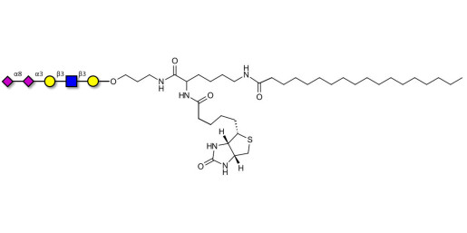 Disialylated pentaose type 1 linked to biotin and stearic chain (Linker-BT-STEA A)