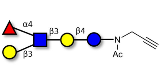 Lacto-N-fucopentaose II (LNFP II) with terminal alkyne (Linker-CΞCH A)