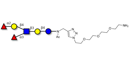 Lewis y (Ley) hexaose / Lacto-N-neoDiFucohexaose I (LNnDFH-I) with free terminal amine (Linker-NH2 B)
