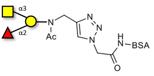 Blood group A antigen triose grafted on BSA (Linker-BSA B)