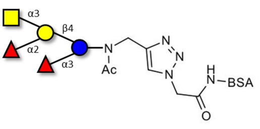 Blood group A pentaose grafted on BSA (Linker-BSA B)