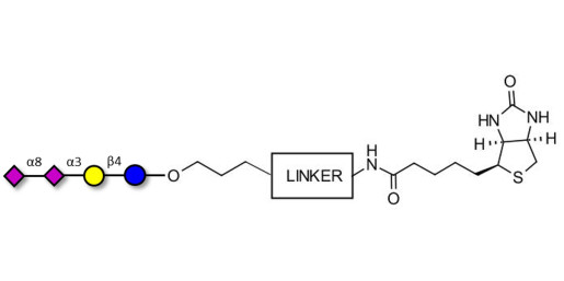 GD3 Ganglioside oligosaccharide / Disialyl lactose (DSL) linked to biotin with cleavable linker (Linker-CLBT A) - Disialyl lactose ;DS-L