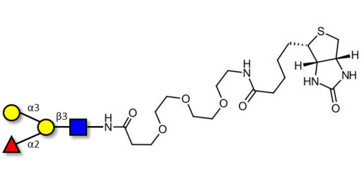 Blood group B antigen tetraose type 1 linked to biotin (Linker-BT G) - Blood Group B tetrasaccharide type I