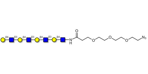 Tetra-N-Acetyl-D-Lactosamine with free terminal azide (Linker-N3 C) - TetraLacNAc; Tetra-(2-Acetamido-2-deoxy-4-O-β-D-galactopyranosyl-D-glucopyranose); Tetra-(N-Acetyl-4-O-(β-D-galactopyranosyl)-D-glucosamine)