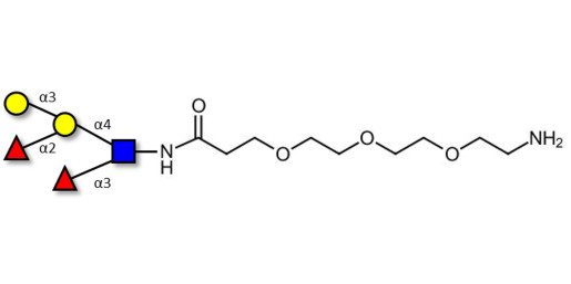 Blood group B Lewis y antigen pentaose type 2 with free terminal amine (Linker-NH2 F)