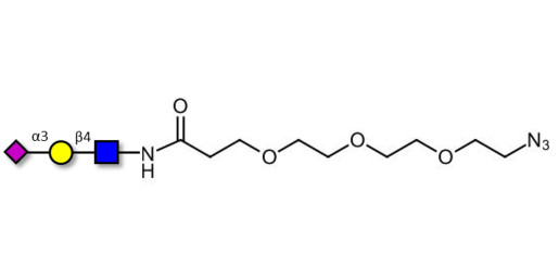 3'-α-sialyl-Acetyl-Lactosamine (3'SIA-LN) with free terminal azide (Linker-N3 C) - Sialylated triose type 2 (sLex precursor)