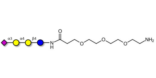 Sialylated globotriose with free terminal amine (Linker-NH2 F) - 3Sialyl-Gb3