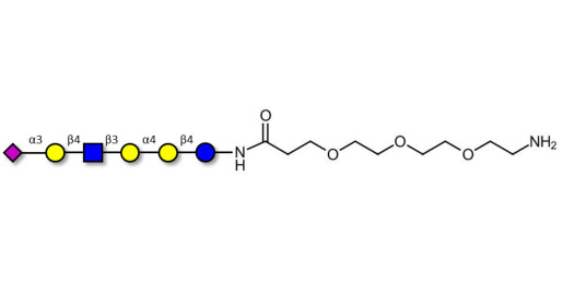 Stage-Specific Embryonic Antigen-4 (SSEA-4) hexaose analogue type 2 with free terminal amine (Linker-NH2 F) - SSEA-4 hexaose analogue type 2