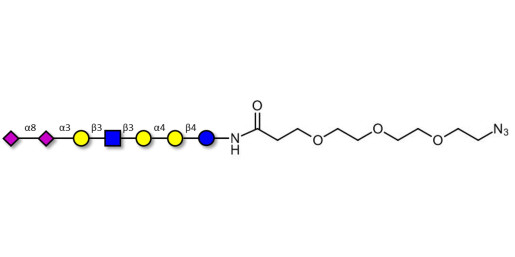 Sialylated Stage-Specific Embryonic Antigen-4 (SSEA-4) hexaose analogue type 1 with free terminal azide (Linker-N3 C) - Sialylated-SSEA-4 hexaose analogue type 1