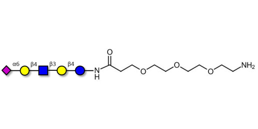LS-Tetrasaccharide c (LSTc)  with free terminal amine (Linker-NH2 F) - Sialyl-lacto-N-neotetraose c ; SLNnT-c