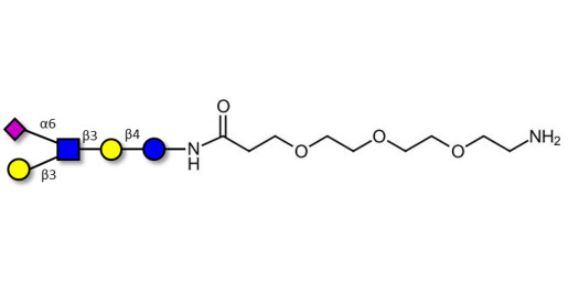 LS-Tetrasaccharide b (LSTb)  with free terminal amine (Linker-NH2 F) - Sialyl-lacto-N-neotetraose b ; SLNnT-b