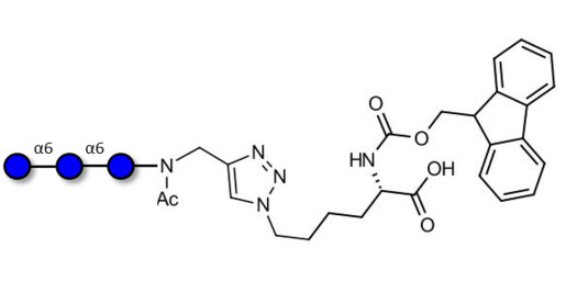 Isomaltotriose DP3 linked to Fmoc-Lysine (Linker-Lys A)