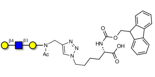 Core type 2 triose linked to Fmoc-Lysine (Linker-Lys A)