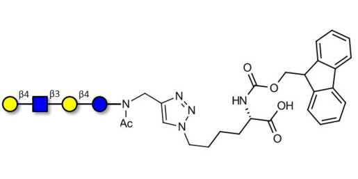 Lacto-N-neotetraose (LNnT / neo-LNT) linked to Fmoc-Lysine (Linker-Lys A)