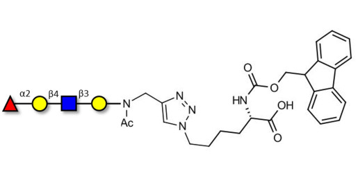 Blood group H antigen tetraose type 2 linked to Fmoc-Lysine (Linker-Lys A)