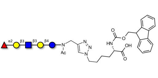 Lacto-N-fucopentaose I (LNFP I) / Blood group H antigen pentaose type 1 linked to Fmoc-Lysine (Linker-Lys A)