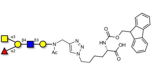 Blood group A antigen pentaose type 2 linked to Fmoc-Lysine (Linker-Lys A)