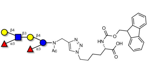 Lewis x (Lex) hexaose / Lacto-N-neodifucohexaose II (LNnDFH II) linked to Fmoc-Lysine (Linker-Lys A) - Lewis X hexasaccharide; Lacto-N-difucohexaose III ; LNDFH III
