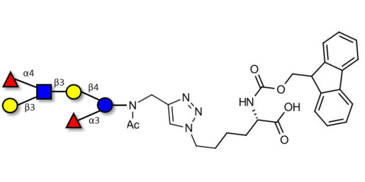Lewis a (Lea) hexaose / Lacto-N-difucohexaose II (LNDFH II) linked to Fmoc-Lysine (Linker-Lys A)