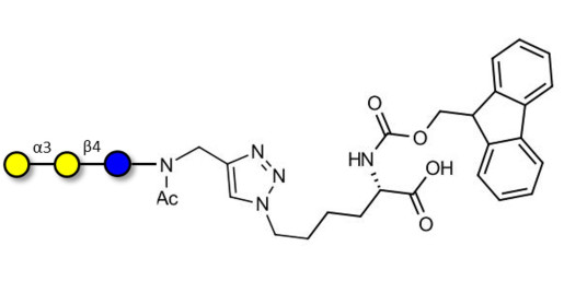 Isoglobotriose (iGb3) linked to Fmoc-Lysine (Linker-Lys A) - linear B-6 trisaccharide ; IsoGb3; 3α,4β-Galactotriose; 3'-Galactosyl-lactose