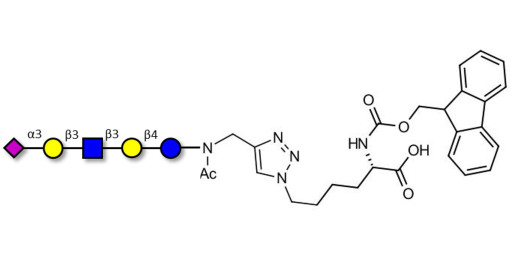 LS-Tetrasaccharide a (LSTa)  linked to Fmoc-Lysine (Linker-Lys A) - Sialyl-lacto-N-tetraose a ; SLNT-a; 
