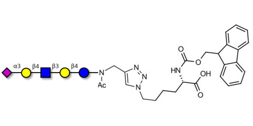LS-Tetrasaccharide d (LSTd)  linked to Fmoc-Lysine (Linker-Lys A) - Sialyl-lacto-N-neotetraose d ; SLNnT-d; 