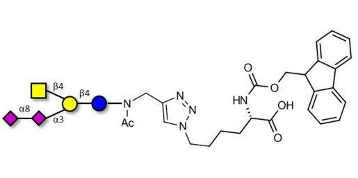 GD2 Ganglioside oligosaccharide linked to Fmoc-Lysine (Linker-Lys A)