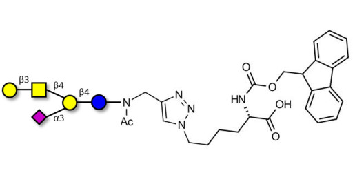 GM1a Ganglioside oligosaccharide linked to Fmoc-Lysine (Linker-Lys A)