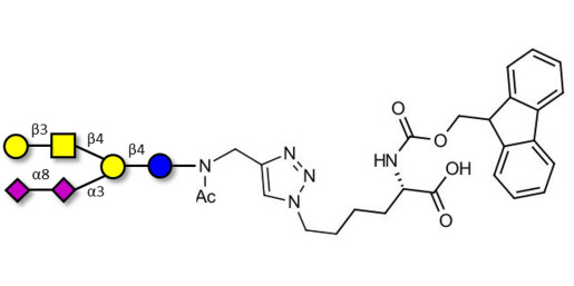 GD1b Ganglioside oligosaccharide linked to Fmoc-Lysine (Linker-Lys A)