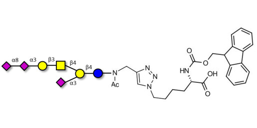 GT1a Ganglioside oligosaccharide linked to Fmoc-Lysine (Linker-Lys A)