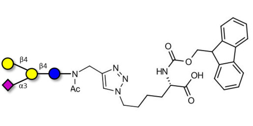 GM2 Ganglioside oligosaccharide analogue linked to Fmoc-Lysine (Linker-Lys A)